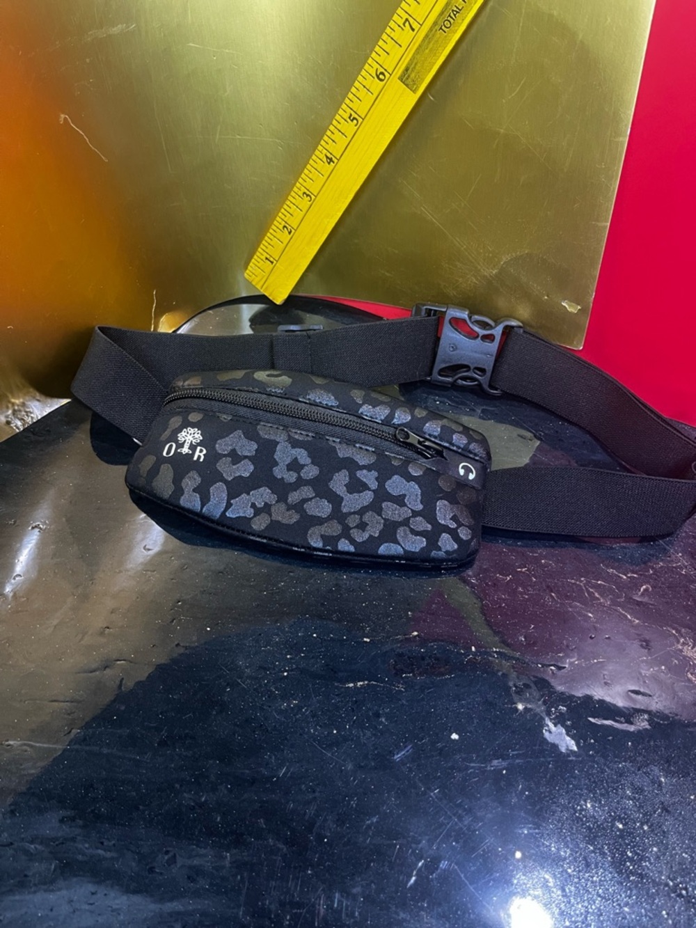 Black Leopard Print Waist Pack - Unbranded